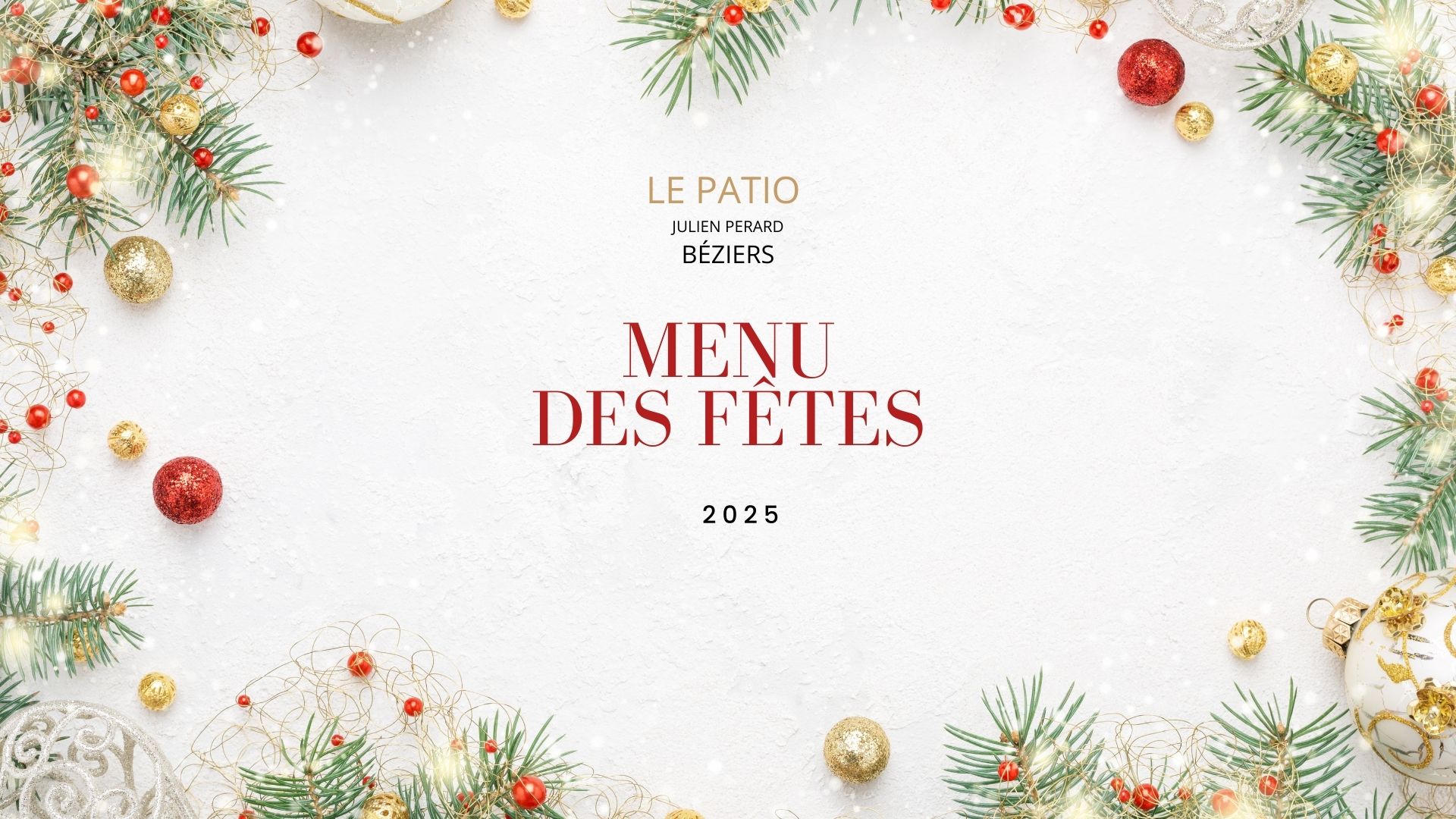 Menu dessert le restaurant le patio